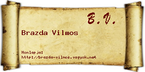 Brazda Vilmos névjegykártya